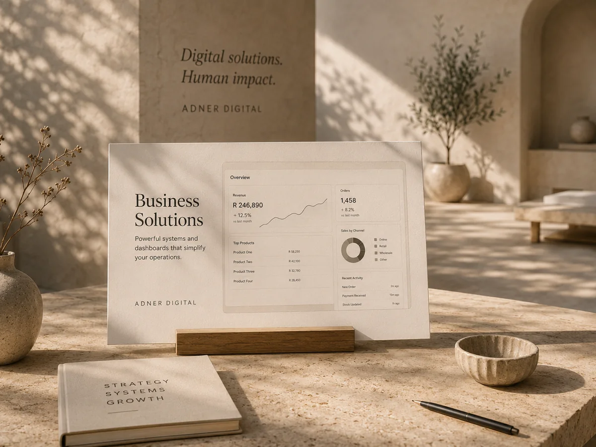 ADNER business dashboard preview