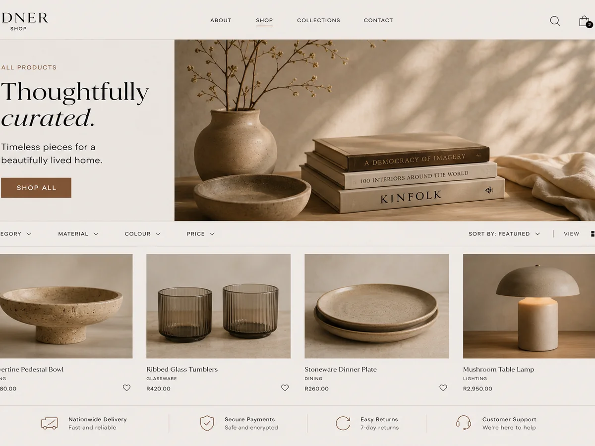 IKIS Home e-commerce website preview